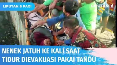 Buat geger! Seorang nenek ditemukan tercebur ke Kali Krukut saat tertidur di bantaran usai mencari botol bekas. Warga menyebut, sang nenek sudah tiga kali terjatuh. Untuk mengevakuasi, korban diangkat dengan sebuah tandu dengan cara diikat.