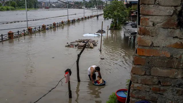 Hujan Monsun Sebabkan Banjir di Ibu Kota Nepal
