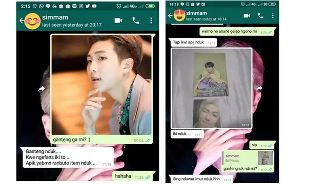 Chat kocak emak (Sumber: Twitter/  @bubblyshooki)