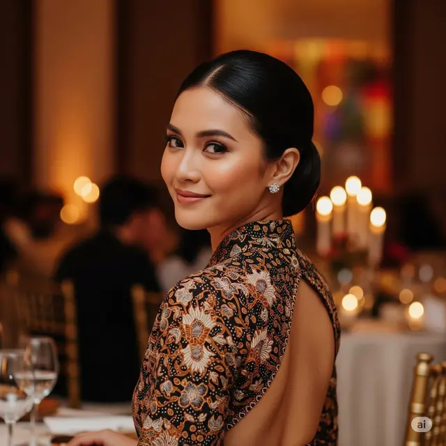 Model Batik Wanita Backless. Foto: Gemini