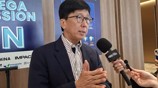 CEO Emtek Media & Vidio, Sutanto Hartono dalam rangkaian Indonesia Human Capital and Beyond Summit (IHCBS) 2026 di NICE PIK 2, Tangerang, Banten, Selasa (15/9/2026). (Liputan6.com/Arief)