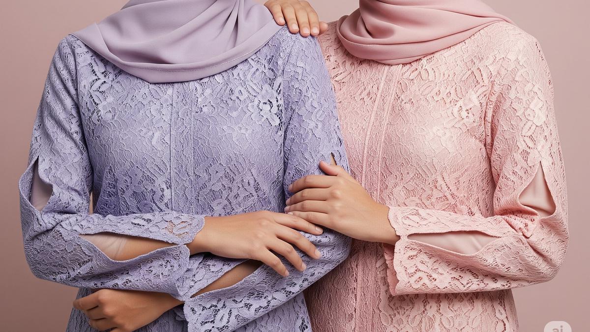 7 Model Gamis Brokat Lengan Belah Terpopuler untuk Tampil Anggun dan Modern
