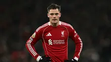 Gelandang Liverpool, Florian Wirtz, bereaksi selama pertandingan sepak bola Liga Inggris antara Liverpool dan Sunderland di Anfield, Liverpool, Inggris barat laut, pada 3 Desember 2025. (Paul ELLIS / AFP)