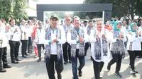 Mentri Perikanan, Walikota Semarang dan Wakil Gubernur Jawa Tengah saat Pencanangan Bulan Mutu Karantina 2023. Foto: liputan6.com/Felek Wahyu&nbsp;