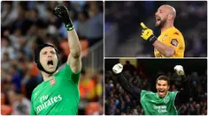 Petr Cech menjadi salah satu kiper yang paling banyak melakukan clean sheets di pentas Premier League. Selain Cech ada beberapa kiper lain yang memiliki catatan apik soal clean sheet. Berikut Petr Cech dan 5 Kiper Raja Clean Sheets di Premier League. (kolase foto AFP)