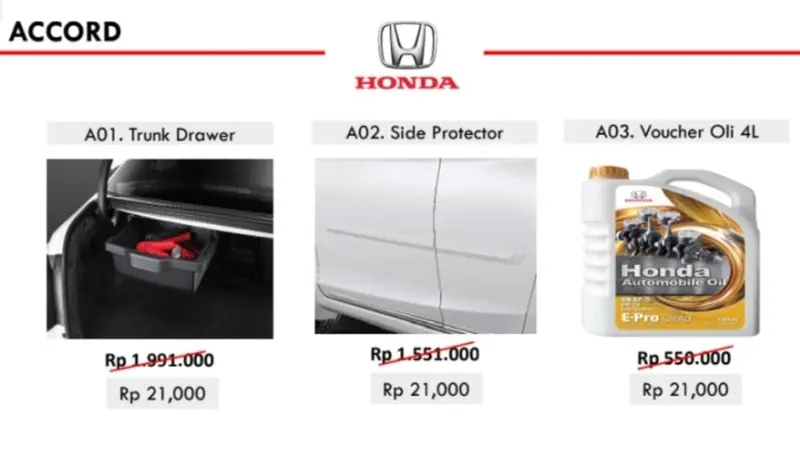 Honda Obral Aksesoris serba Rp 21 ribuan