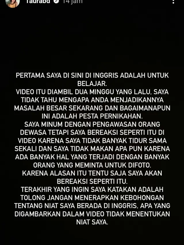 Klarifikasi Lolly anak Nikita Mirzani soal mabuk di Inggris. (Foto: Dok. Instagram @1aurabd)