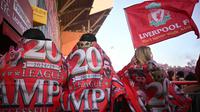 Raihan ini menambah torehan titel Liverpool sebagai kampiun Liga Inggris, menjadi 20 kali. (Paul ELLIS/AFP)
