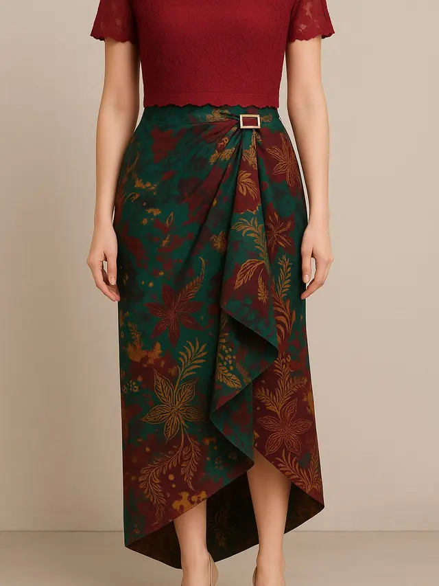 Model Bawahan Batik Rok Lilit (Wrap Skirt) (Foto: ChatGPT)