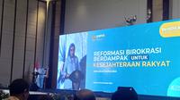 Menteri Pendayagunaan Aparatur Negara dan Reformasi Birokrasi (Menpan RB), Rini Widyantini, dalam ASN Culture Festival 2024 di The Ritz-Carlton Pacific Place, Jakarta, Selasa (10/12/2024). (Maulandy/Liputan6.com)