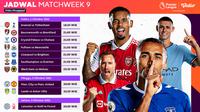 Link Live Streaming Liga Inggris 2022/23 Matchweek 9 di Vidio 1 sampai 4 Oktober : Ada Double Derby Seru