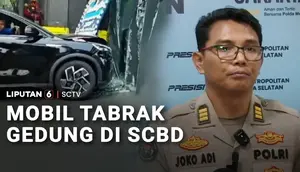 Salah Injak Pedal, Mobil Listrik Tabrak Gedung Perkantoran di SCBD