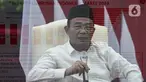 Menteri Koordinator bidang Pembangunan Manusia dan Kebudayaan (Menko PMK), Muhadjir Effendy memberikan keterangan terkait perkembangan semester satu penanganan kemiskinan dan kemiskinan ekstrem di Jakarta, Rabu (3/7/2024). (Liputan6.com/Angga Yuniar)