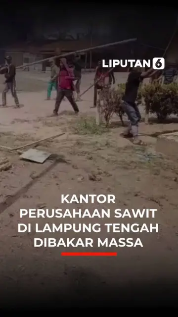 Kantor Perusahaan Sawit Di Lampung Tengah Dibakar Massa