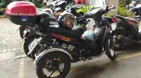 Motor modifikasi untuk disabilitas milik Chandra, Jakarta Selatan, (16/1/2020)