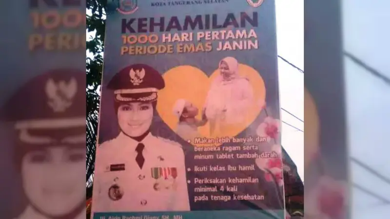 Iklan Kehamilan 1000 Hari di Tangerang Selatan viral di media sosial.
