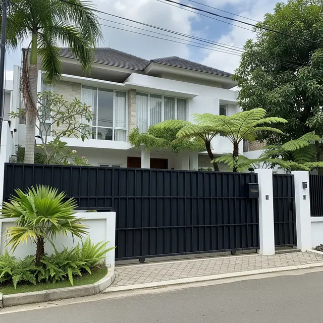 9 Model Pagar Besi Galvanis Warna Hitam Matte Kekinian, Elegan dan Tahan Lama