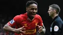 Raheem Sterling memilih hengkang ke Manchester City usai menolak menandatangani kontrak baru pada 2015 silam. Dilepas Liverpool dengan harga 49 juta poundsterling, Sterling berhasil menjelma menjadi salah satu pemain sayap terbaik di dunia di bawah asuhan Pep Guardiola. (AFP/Andrew Yates)