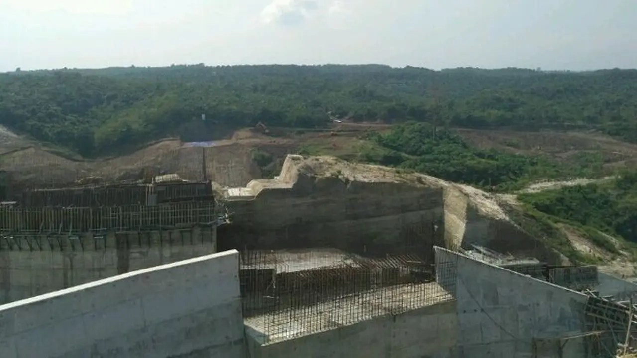 Proyek Bendungan Karian, Banten, Rabu (4/10/2017).
