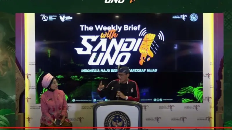 Menparekraf Sandiaga Uno dalam The Weekly Brief with Sandi Uno, Selasa, 17 September 2024