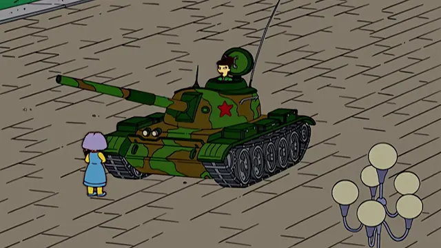 The Simpsons lapangan Tiananmen