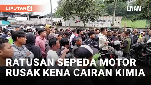 VIDEO: Cairan Kimia Tumpah, Puluhan Pengendara Luka-luka