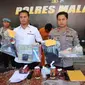 Polres Malang mengamankan tiga pelaku pengeroyokan yang menewaskan Krisnael Murri (23), mahasiswa Universitas Tribuana Tunggadewi (Unitri) Malang 24 Juni 2023 lalu. (humaspolresmalang.com)