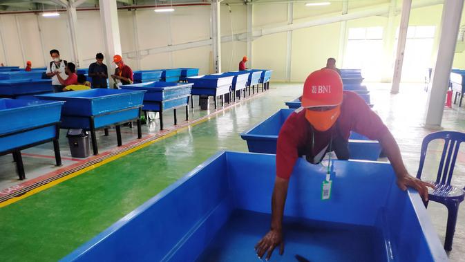 Pasar Ikan Modern (PIM) Palembang menyediakan beragam ikan segar serta food court yang disiapkan menjadi destinasi wisata kuliner Palembang (Liputan6.com / Nefri Inge)