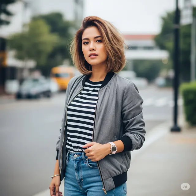Model Rambut Wanita Tomboy Korea. Foto: Gemini