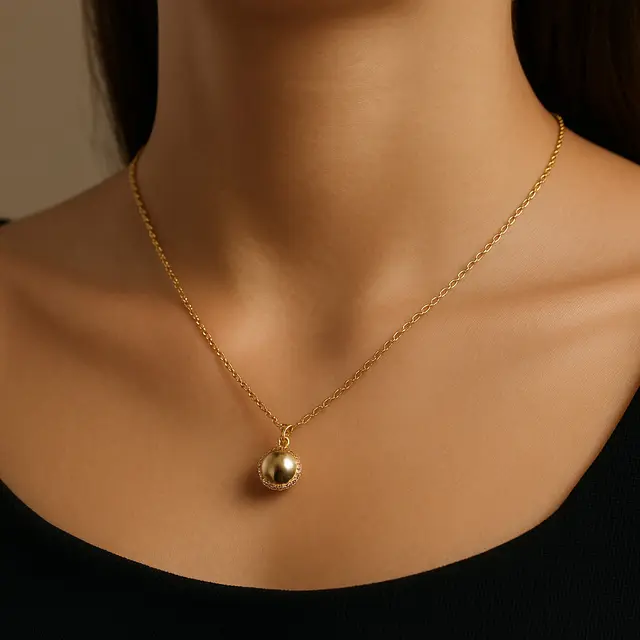 Model Kalung Emas Bola Ringan 5 Gram