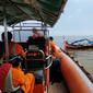 BPBD dan Basarnas mencari nelayan tersambar petir di Kecamatan Tanah Merah, Indragiri Hilir.