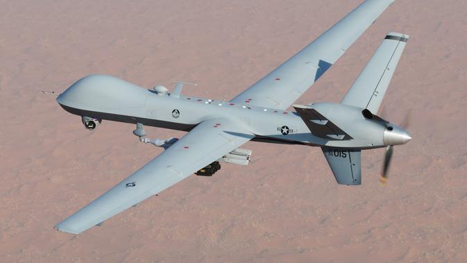 Pesawat tanpa awak atau drone militer Amerika Serikat, MQ-9 Reaper (U.S. Air Force photo/Lt Col Leslie Pratt)