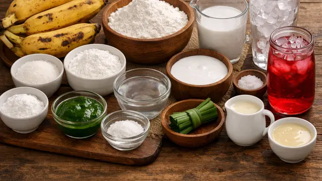 Cara membuat es pisang ijo (Foto: ChatGPT)