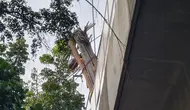 Insiden jatuhnya crane dari proyek konstruksi Gedung Kejaksaan Agung RI (Dokumentasi PT MRT Jakarta)