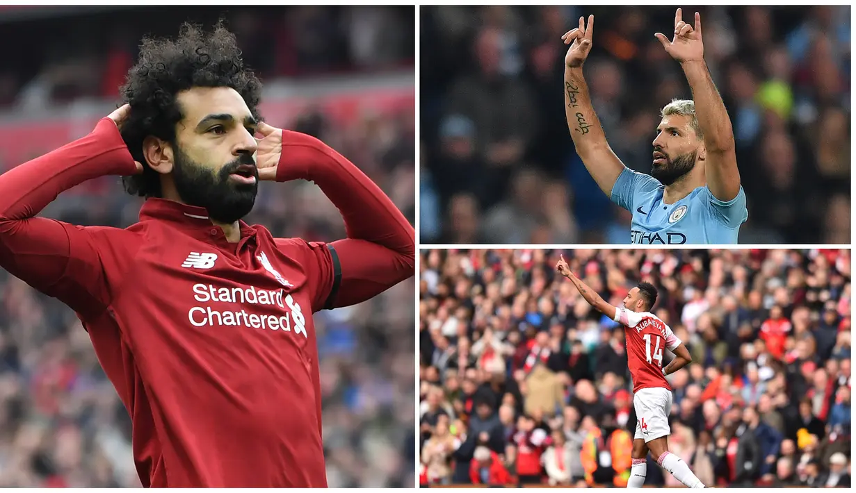 Mohamed Salah masih memimpin daftar pencetak gol terbanyak Premier League dengan torehan 22 gol. Berikut deretan top scorer Liga Inggris hingga pekan ke-37. (Kolase foto-foto dari AFP)