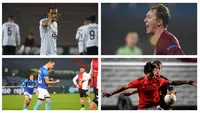 Hingga memasuki matchday ke-4 Liga Europa musim 2020/21, tercatat ada 5 pemain yang mampu mencetak hattrick. Bahkan, ada satu nama yang mampu membuatnya lebih dari satu kali, yaitu striker Lille, Yusuf Yazici.  (Kolase Foto AFP)