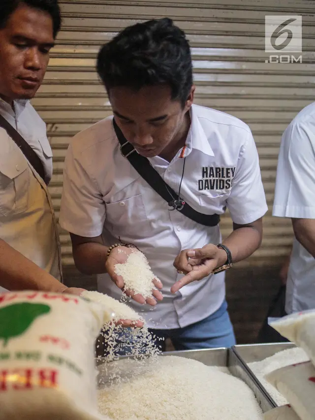 Tinjau Harga Beras di Pasar