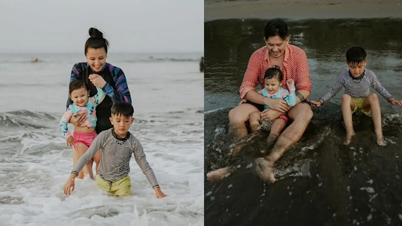 6 Momen Liburan Keluarga Kecil Sharena dan Ryan Delon, Seru Bareng Anak
