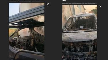 6 Momen Mobil Alphard Via Vallen Terbakar Disamping Rumah, Dibakar Orang Tak Dikenal