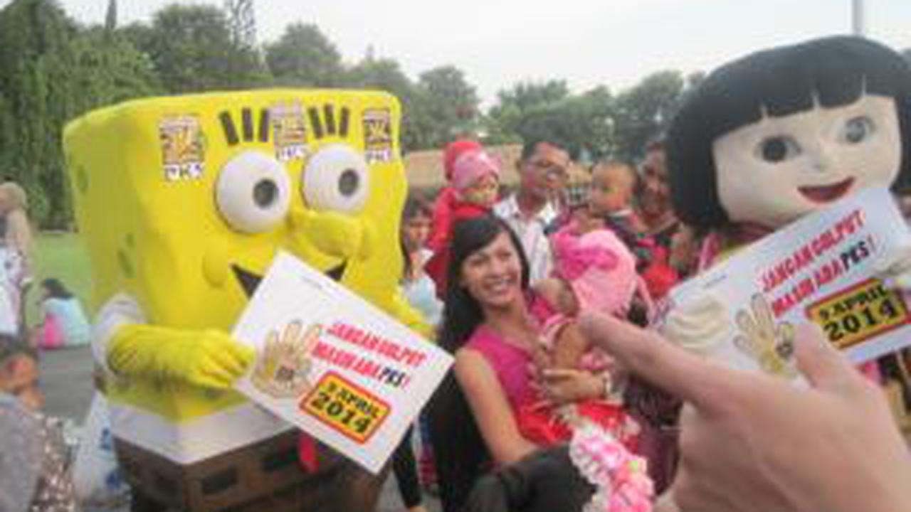 Kampanye di Bali, Kader PKS Berubah Jadi `Spongebob`