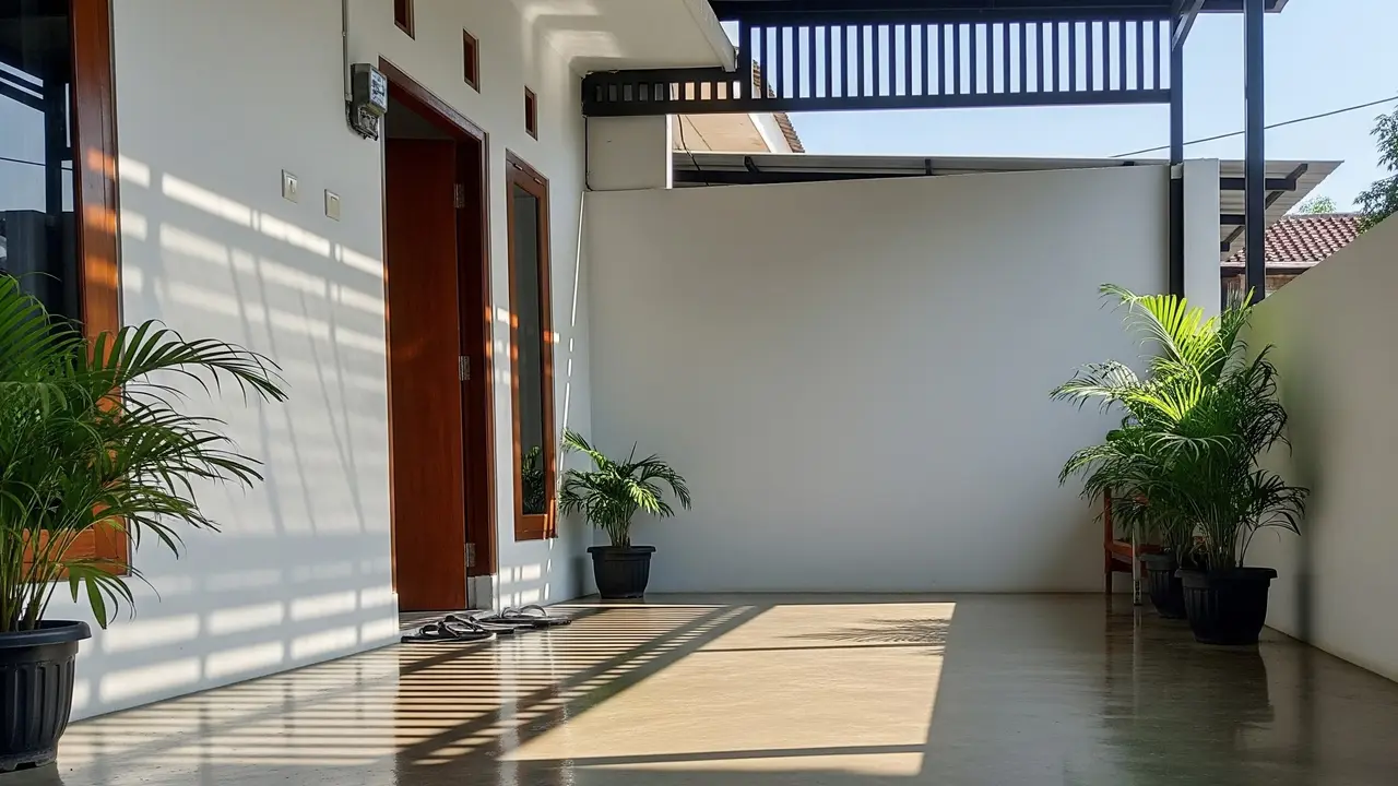 9 Model Teras Rumah dengan Lantai Semen Polos yang Estetik, Hadirkan Nuansa Minimalis