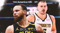 Ilustrasi - Stephen Curry dan Nikola Jokic (Bola.com/Adreanus Titus)