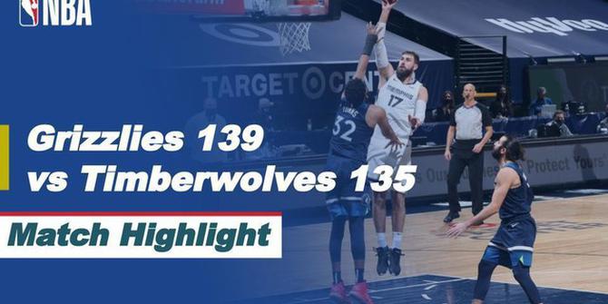 VIDEO: Highlights NBA, Memphis Grizzlies Permalukan Tuan Rumah Minnesota Timberwolves 139-135