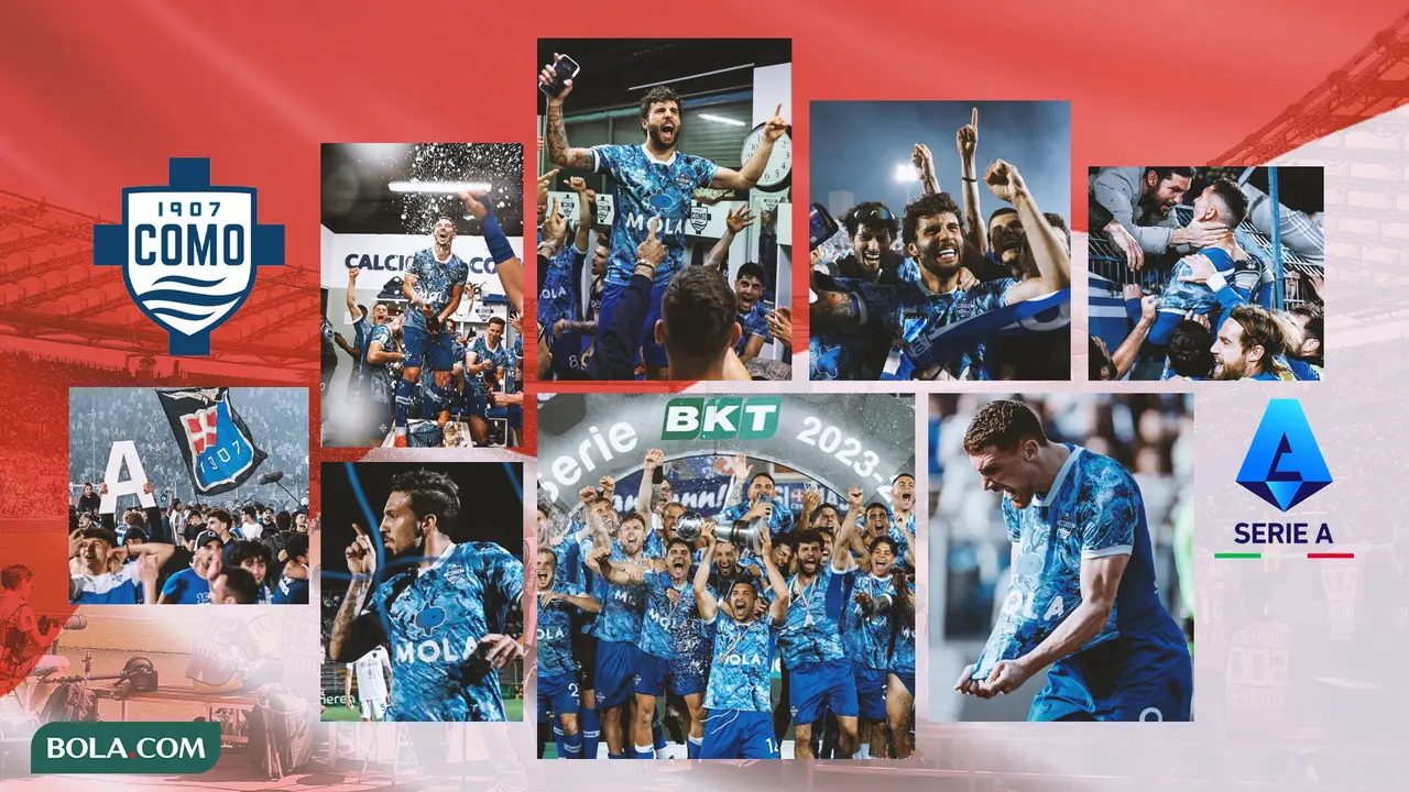 Kolase - Foto Como 1907 Promosi ke Serie A