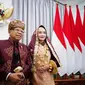 Wakil Presiden, Ma'ruf Amin dan istri mengenakan pakai adat Koto Gadang dalam Upacara 17 Agustus 2023. (Liputan6.com/ Setwapres)
