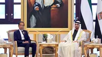 Presiden Joko Widodo (Jokowi) melakukan pertemuan bilateral dengan Presiden Uni Emirat Arab (UEA) Mohamed bin Zayed Al Nahyan (MBZ) di Qasr Al Watan, Abu Dhabi, Rabu (17/7/2024). (Foto: Muchlis Jr - Biro Pers Sekretariat Presiden)