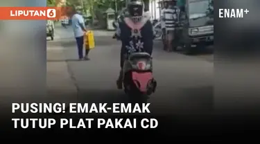 Tutupi Plat Nomor Pakai CD, Emak-emak Ini Kejutkan Media Sosial