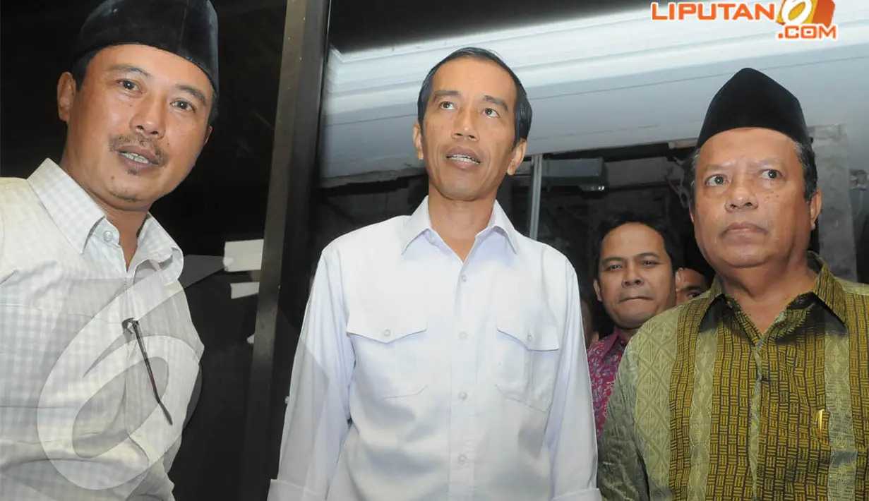 Jokowi mengunjungi PBNU bermaksud untuk membicarakan persiapan musyawarah nasional (munas) PBNU yang akan diselenggarakan pada 9 sampai 11 Mei mendatang Senin (14/4/2014) (Liputan6.com/Herman Zakharia).