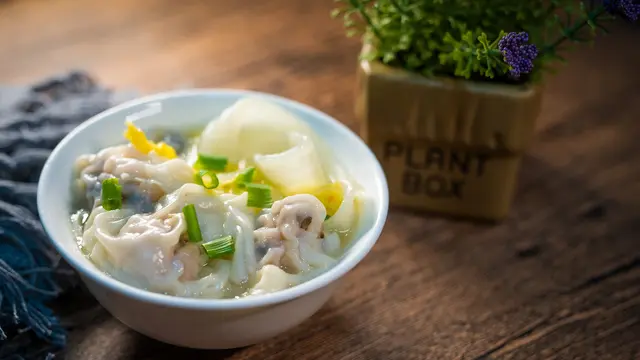 Ilustrasi pangsit sayur.
