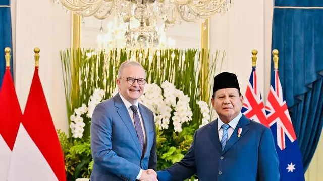 Prabowo Sambut Kunjungan Anthony Albanese di Istana Merdeka Jakarta